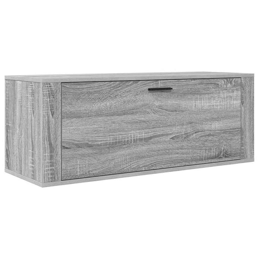Wandschoenenkast 100X35X38 Cm Bewerkt Hout Grijs Sonoma