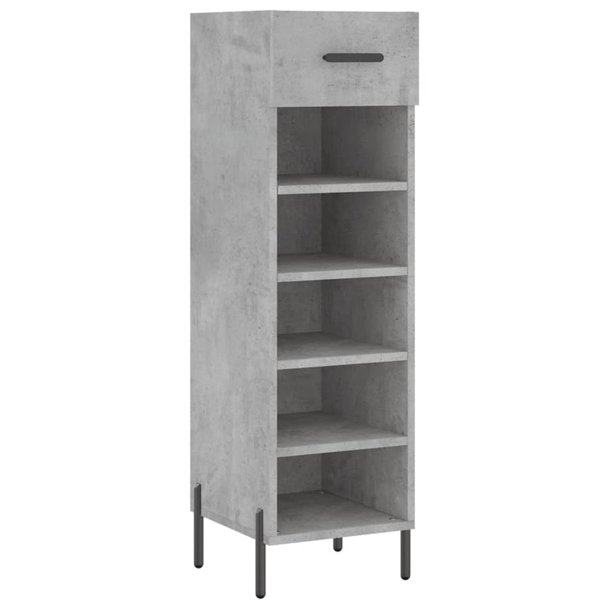 Schoenenkast 30X35X105 Cm Bewerkt Hout Betongrijs