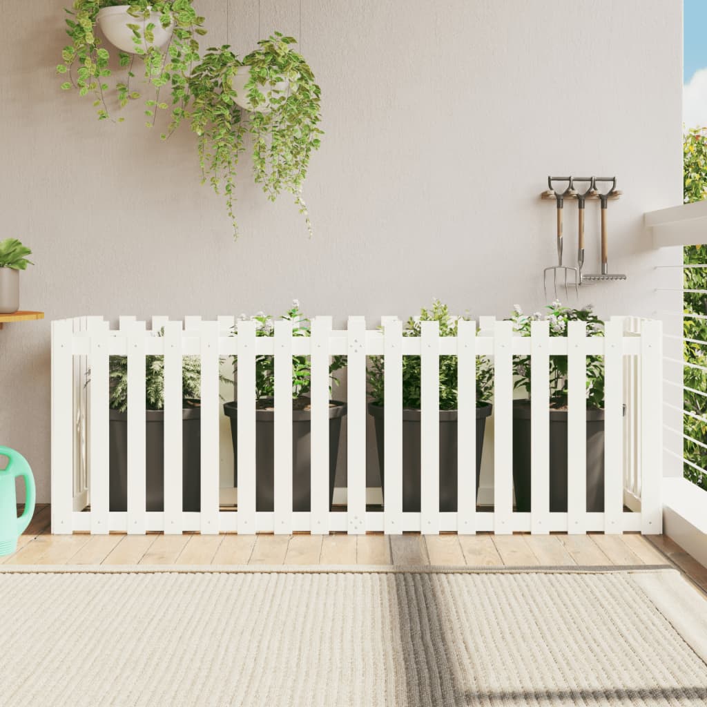 Plantenbak Verhoogd Hekontwerp 200X50X70 Cm Grenenhout Wit