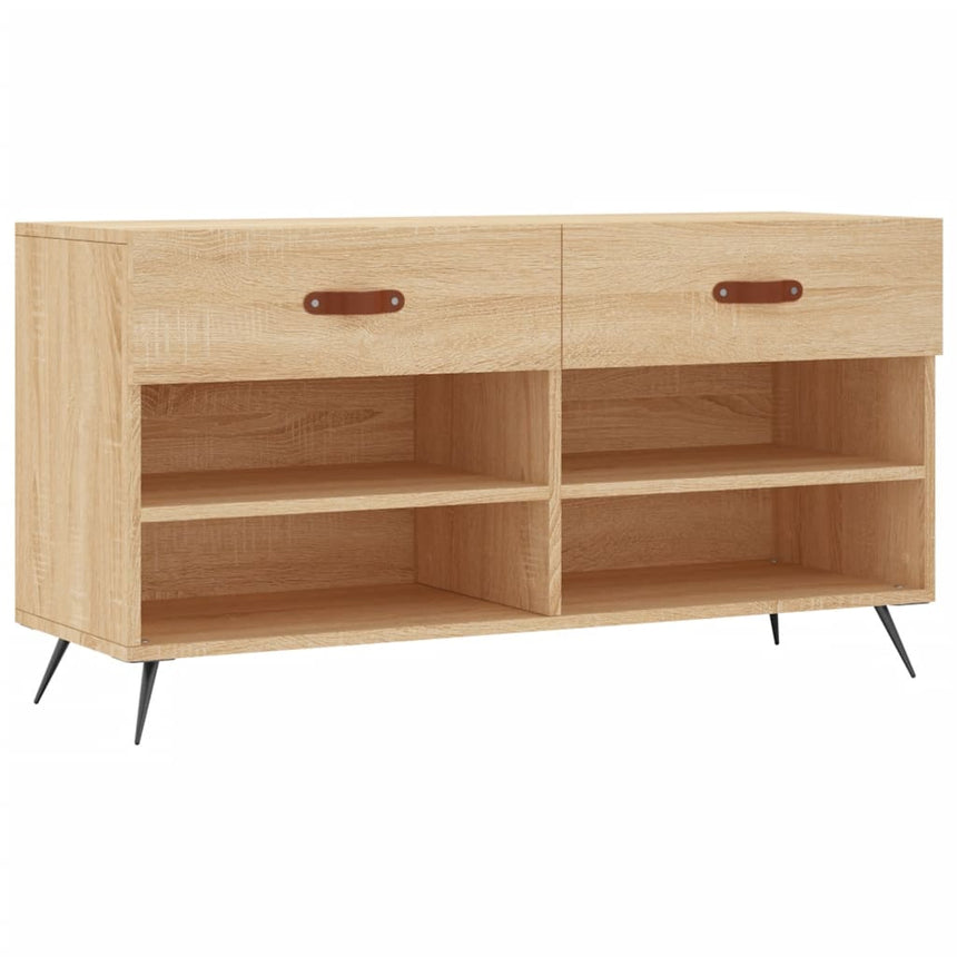 Schoenenbank 102X35X55 Cm Bewerkt Hout Kleurig Sonoma Eiken