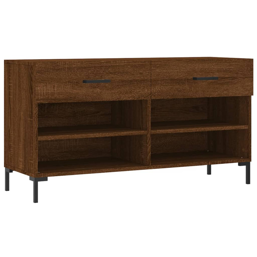Schoenenbank 102X35X55 Cm Bewerkt Hout Sonoma Eikenkleurig Bruin Eikenkleur