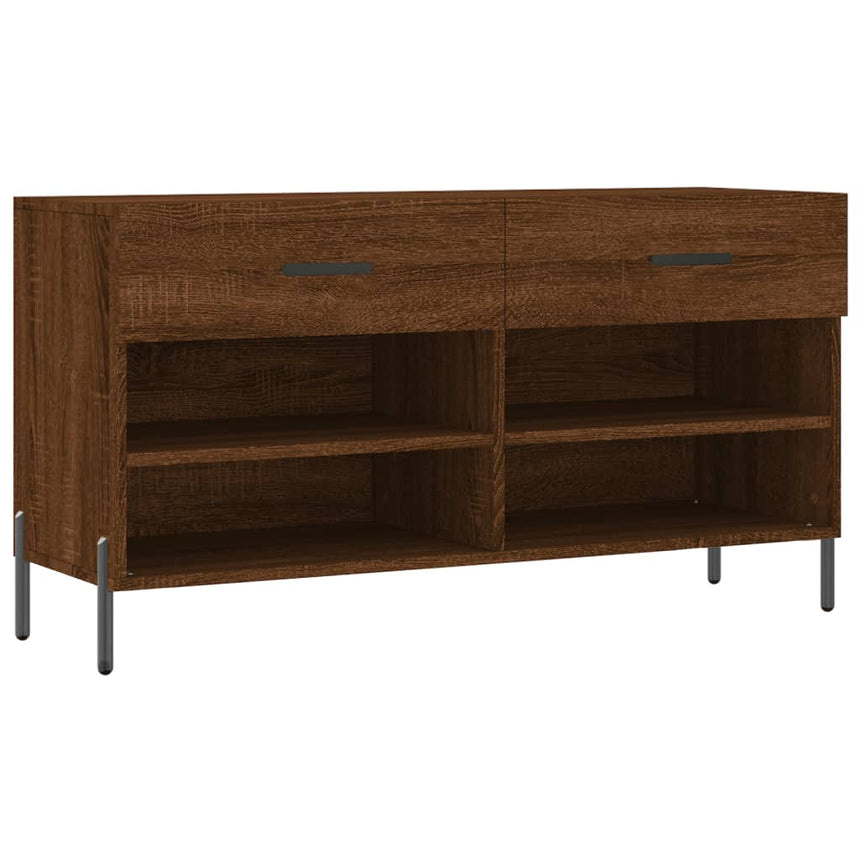Schoenenbank 102X35X55 Cm Bewerkt Hout Sonoma Eikenkleurig Bruin Eikenkleur