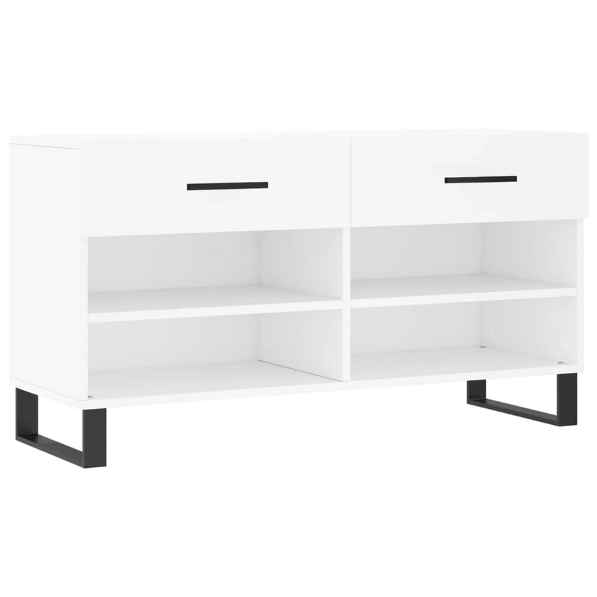 Schoenenbank 102X35X55 Cm Bewerkt Hout Wit