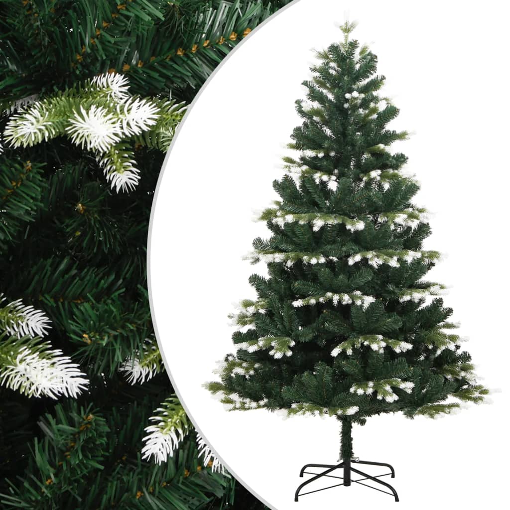 Kunstkerstboom Met Scharnieren En Sneeuw Groen