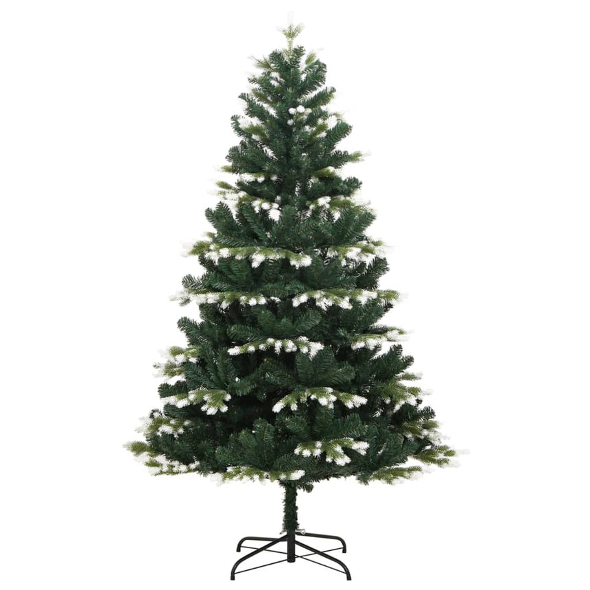 Kunstkerstboom Met Scharnieren En Sneeuw Groen