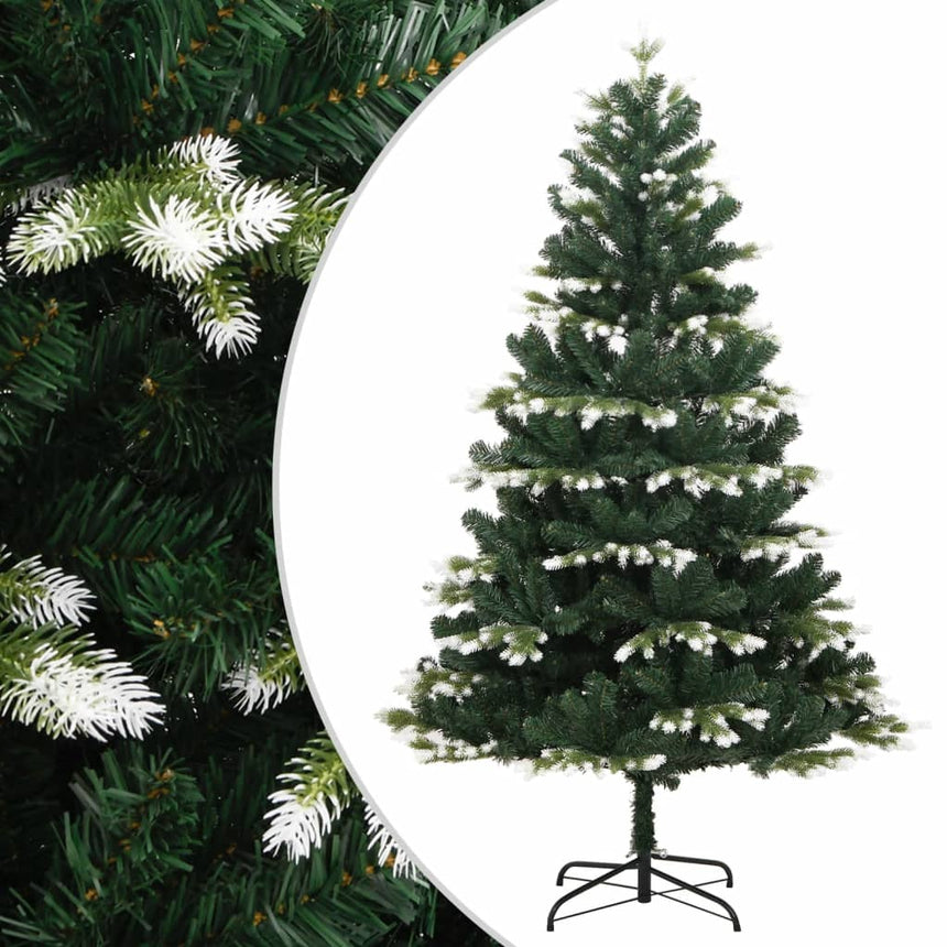 Kunstkerstboom Met Scharnieren En Sneeuw Groen