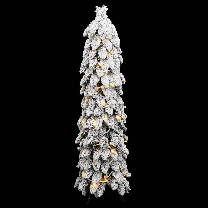 Kunstkerstboom Met Verlichting En Sneeuw 60 Led's Wit
