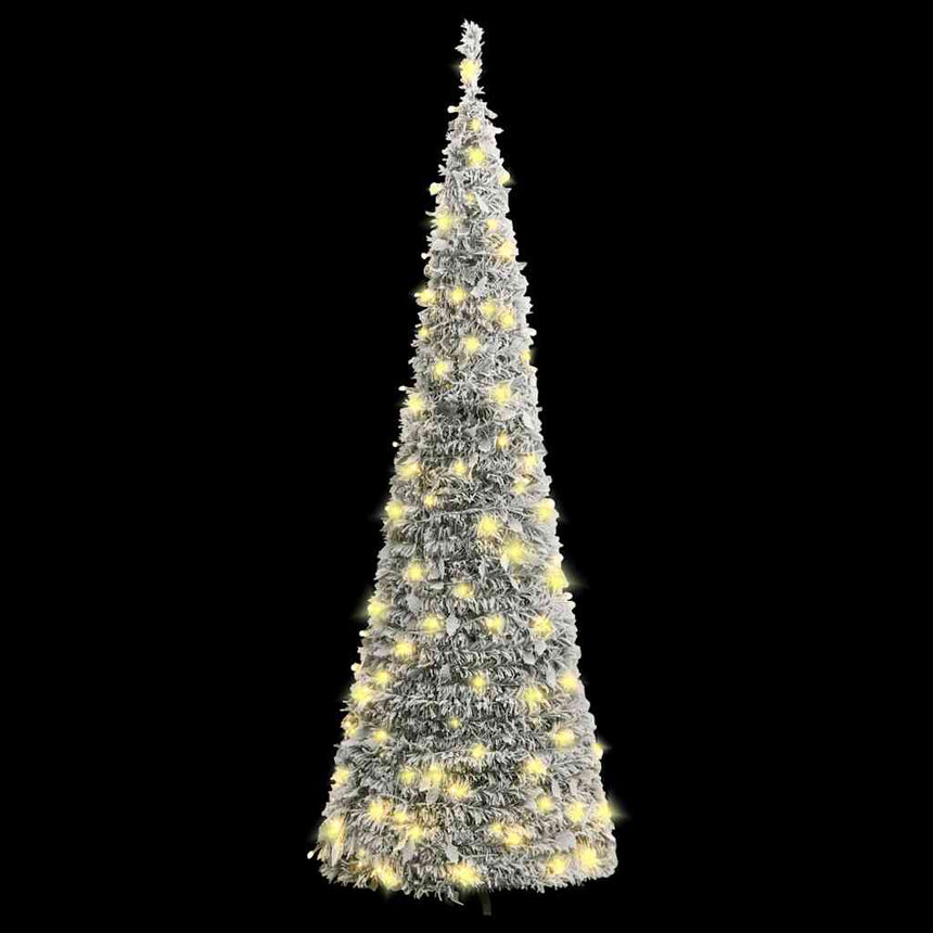 Kunstkerstboom Pop-Up Met Sneeuw 100 Led's