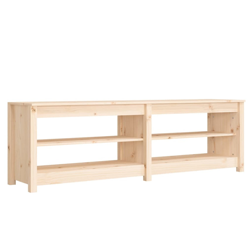 Schoenenbank 160X36,5X50 Cm Massief Grenenhout Naturel