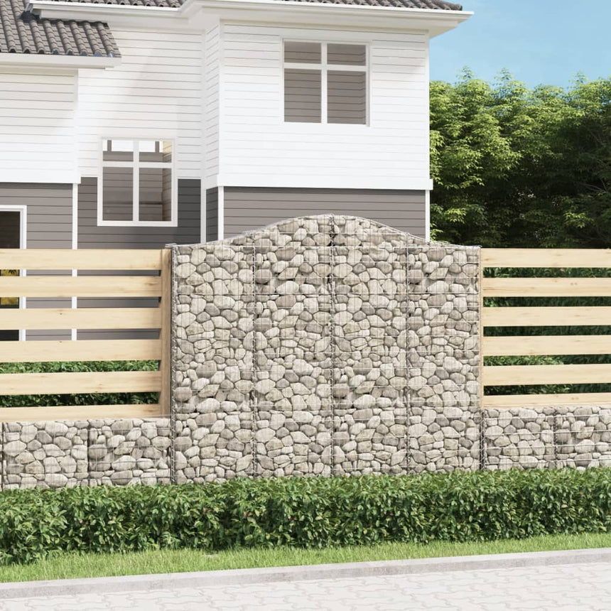 Schanskorven 12 St Gewelfd 200X30X180/200 Cm Ijzer
