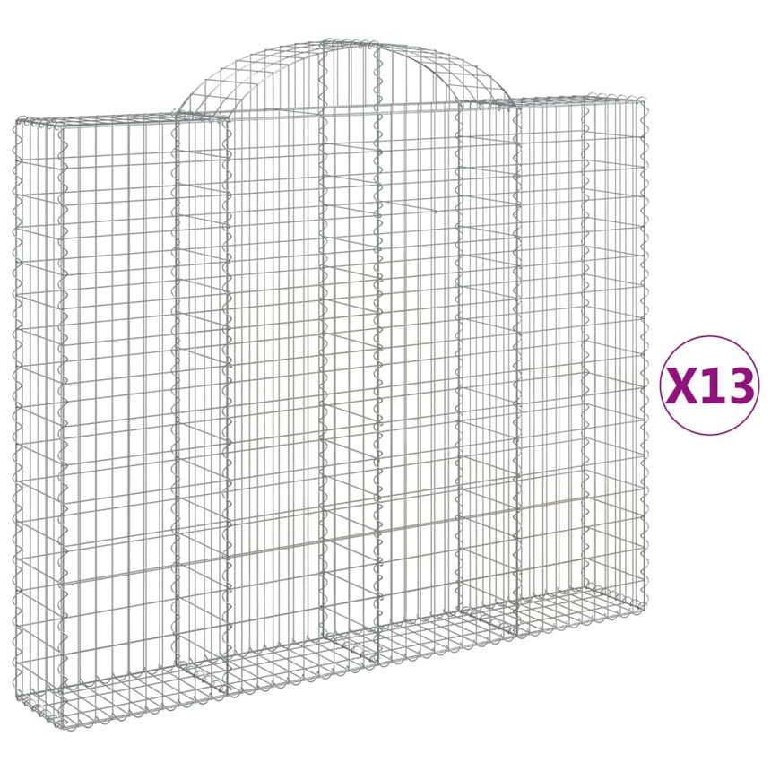 Schanskorven 13 St Gewelfd 200X30X160/180 Cm Ijzer