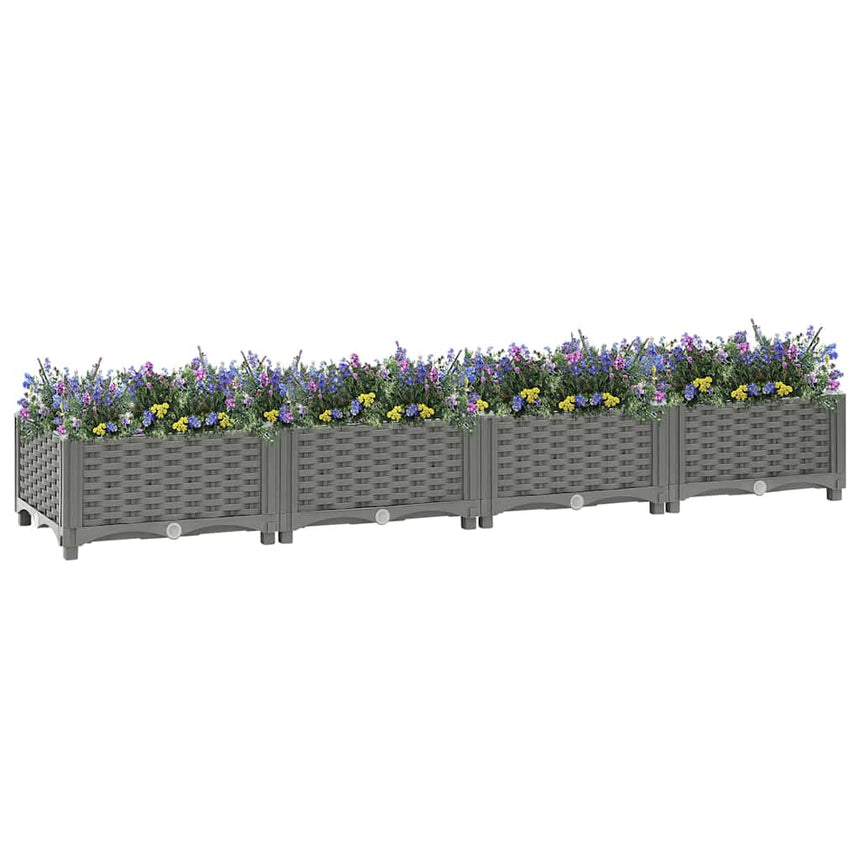 Plantenbak Verhoogd Polypropeen Lichtgrijs