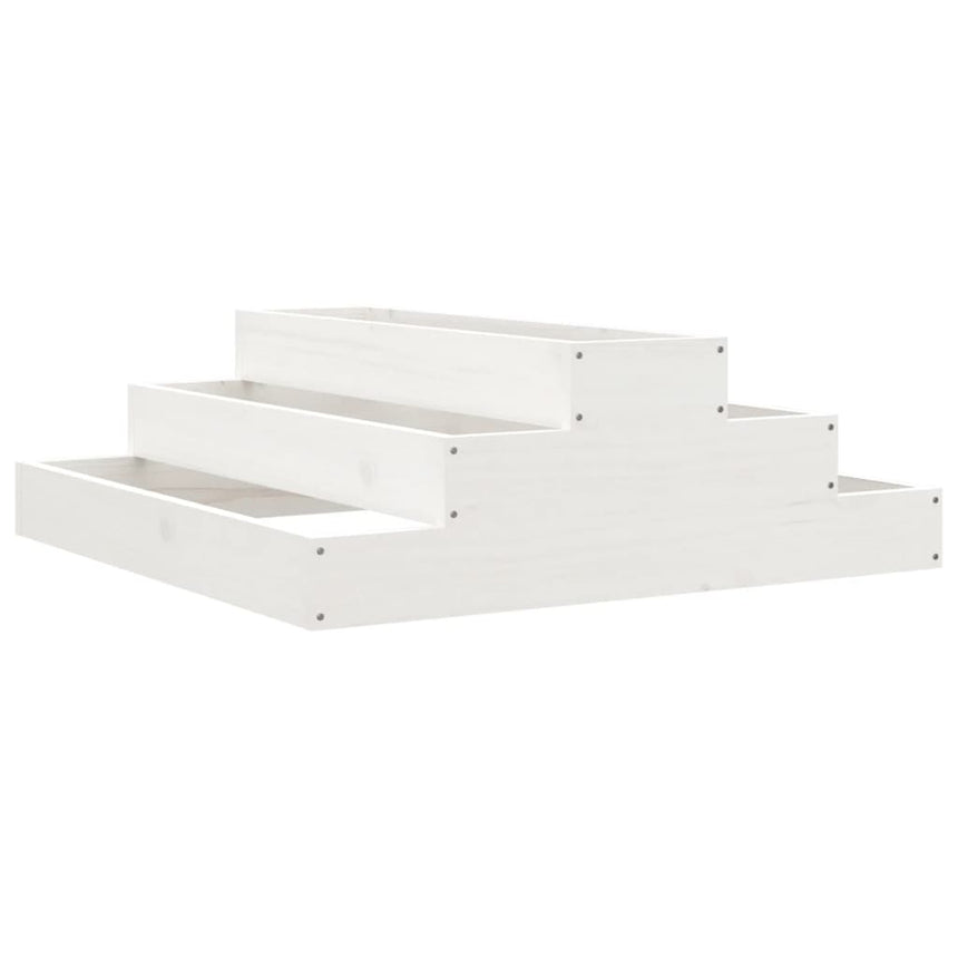 Plantenbak Massief Grenenhout Wit
