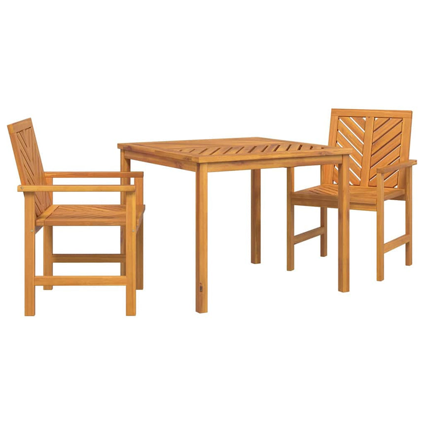vidaXL Ensemble de salle à manger pour jardin 3 pc Marron