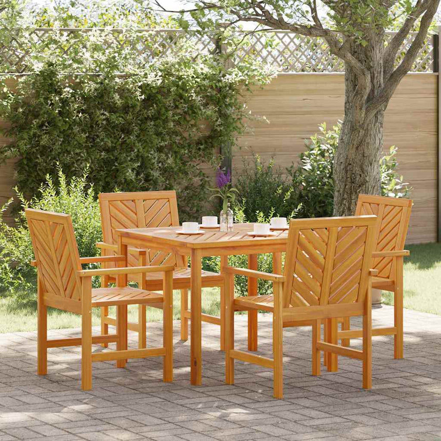 vidaXL Ensemble de salle à manger pour jardin 5 pc Marron