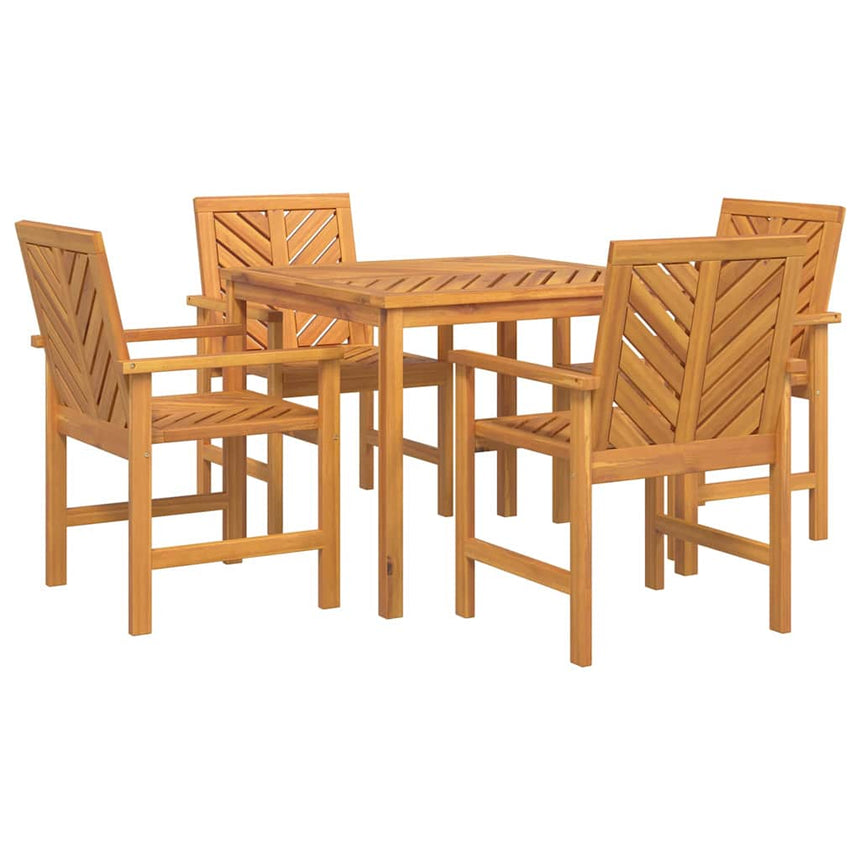 vidaXL Ensemble de salle à manger pour jardin 5 pc Marron