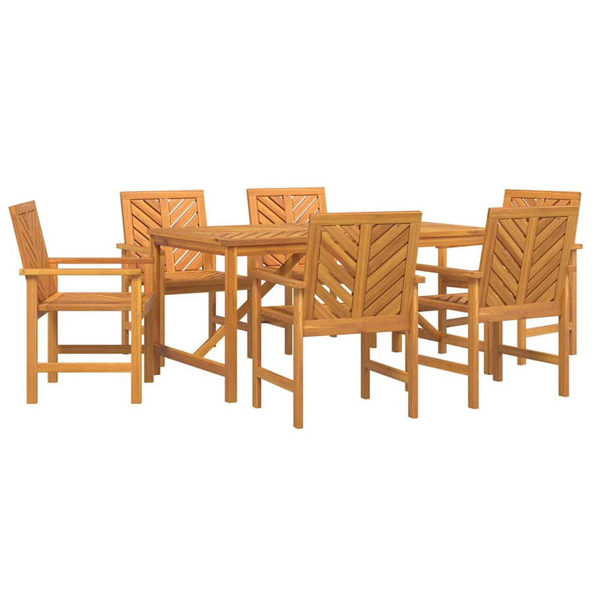 vidaXL Ensemble de salle à manger pour jardin 7 pc Marron