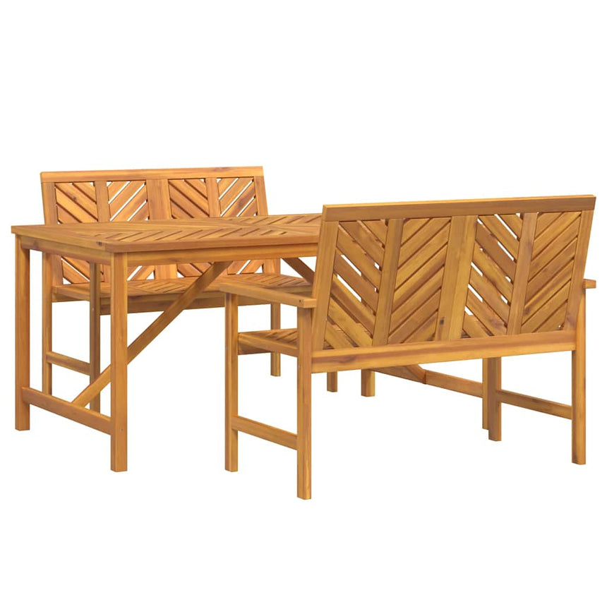 vidaXL Ensemble de salle à manger pour jardin 3 pc Marron