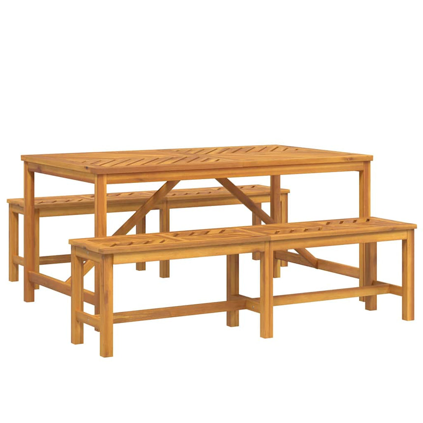 vidaXL Ensemble de salle à manger pour jardin 3 pc Marron