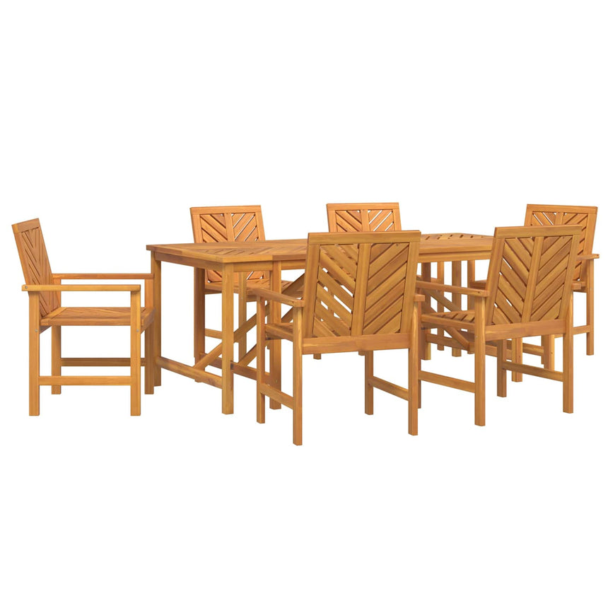 vidaXL Ensemble de salle à manger pour jardin 7 pc Marron