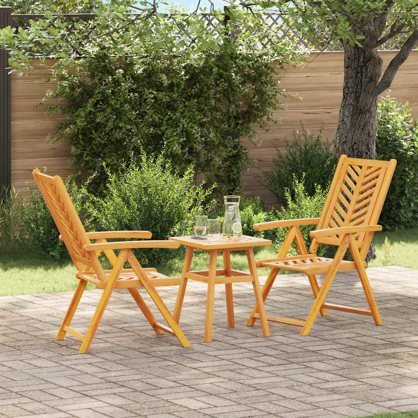 vidaXL Ensemble de salle à manger pour jardin 3 pcs Marron