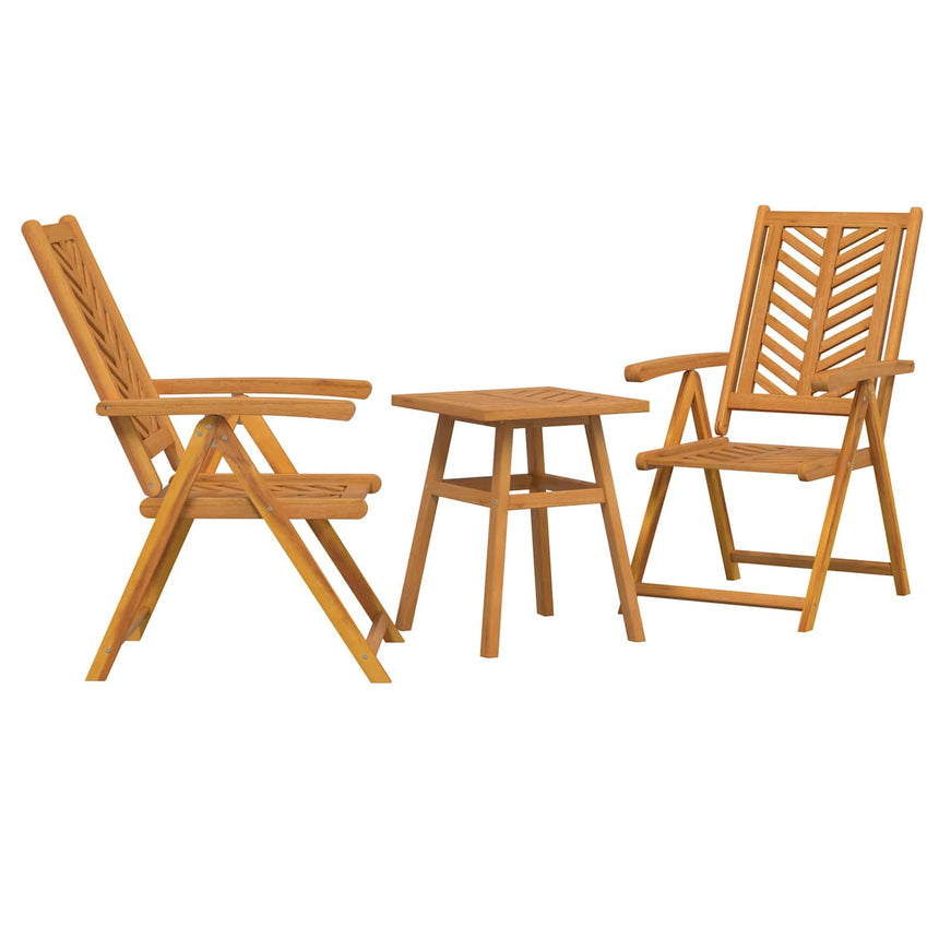 vidaXL Ensemble de salle à manger pour jardin 3 pcs Marron
