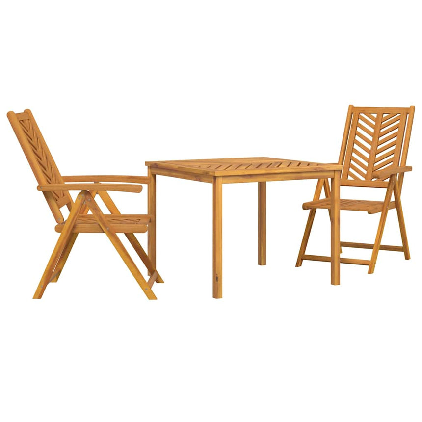 vidaXL Ensemble de salle à manger pour jardin 3 pc Marron