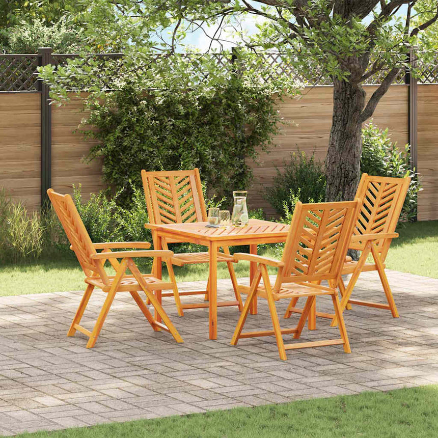 vidaXL Ensemble de salle à manger pour jardin 5 pc Marron