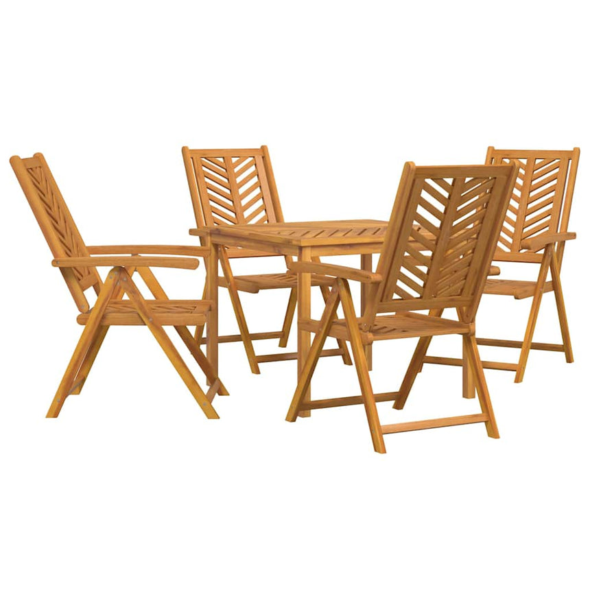 vidaXL Ensemble de salle à manger pour jardin 5 pc Marron
