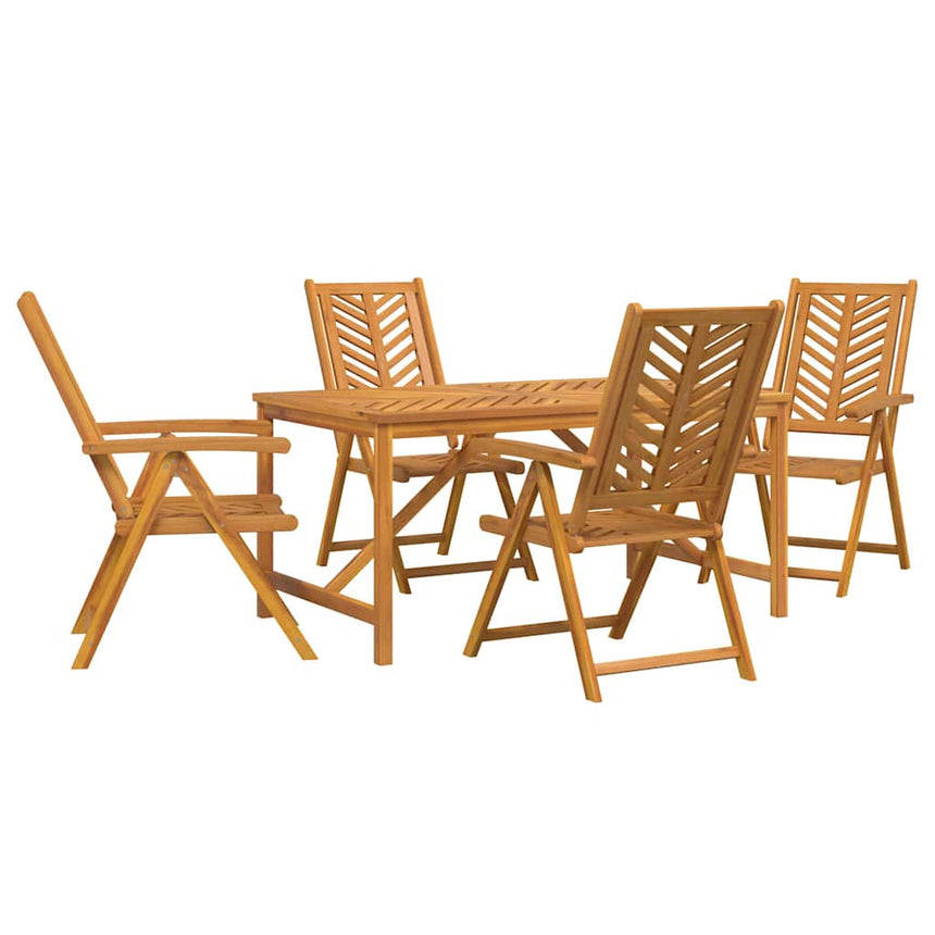 vidaXL Ensemble de salle à manger pour jardin 5 pc Marron