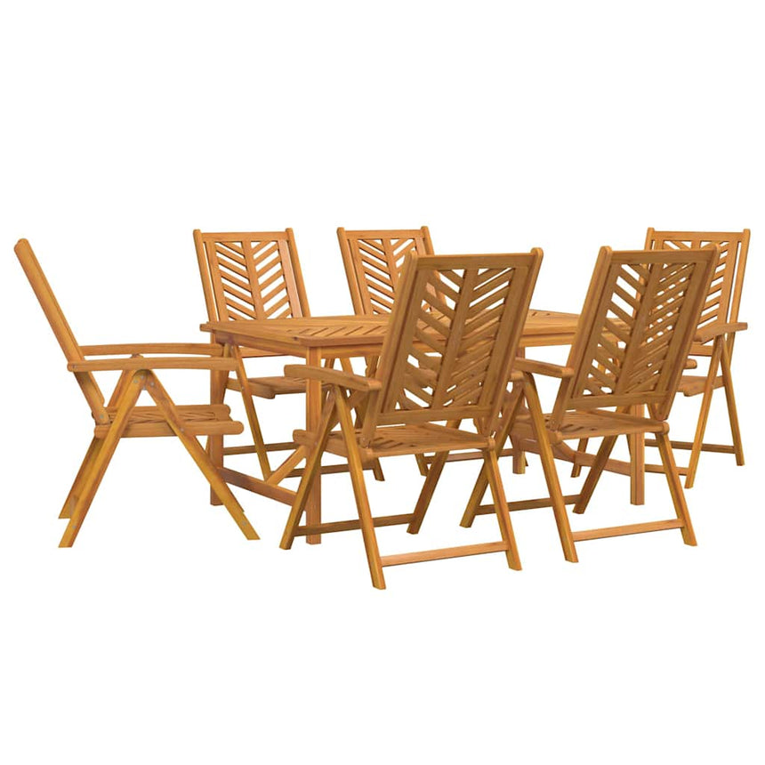 vidaXL Ensemble de salle à manger pour jardin 7 pc Marron