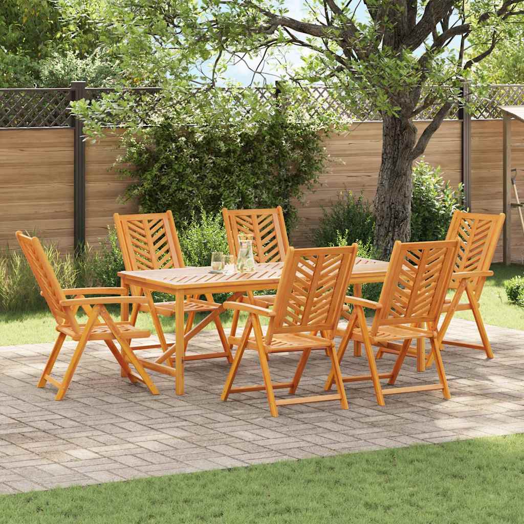 vidaXL Ensemble de salle à manger pour jardin 7 pc Marron