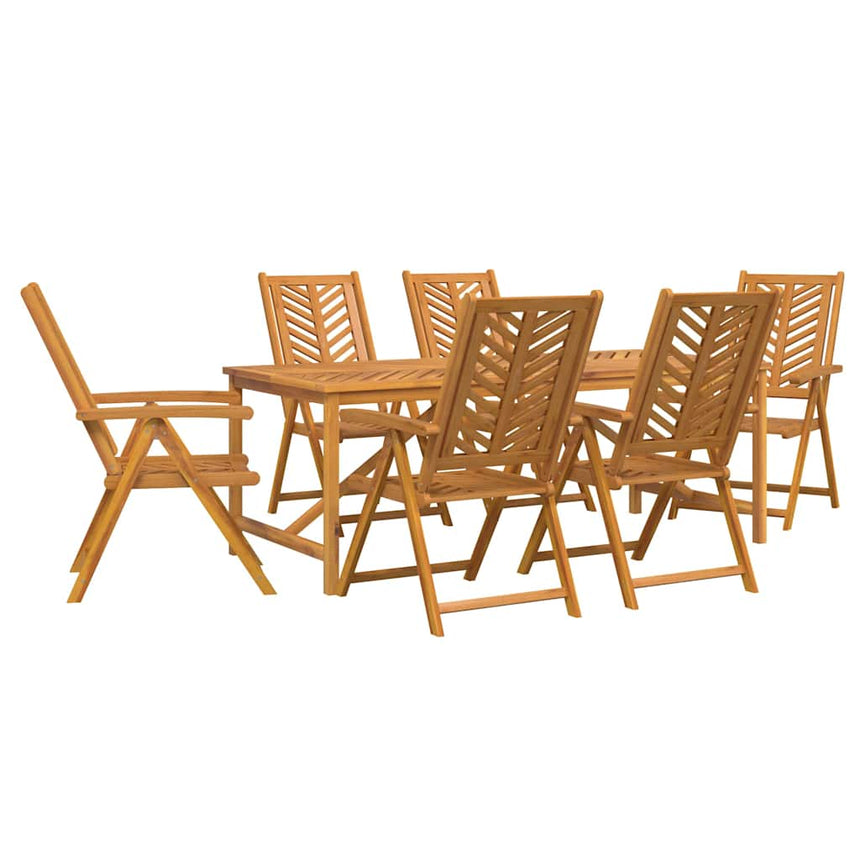 vidaXL Ensemble de salle à manger pour jardin 7 pc Marron