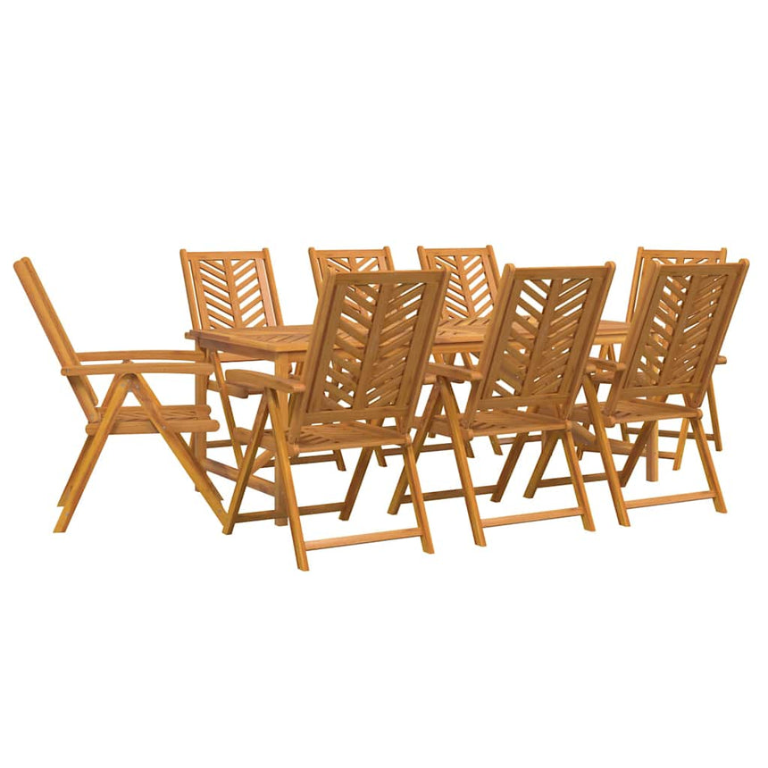 vidaXL Ensemble de salle à manger pour jardin 9 pc Marron