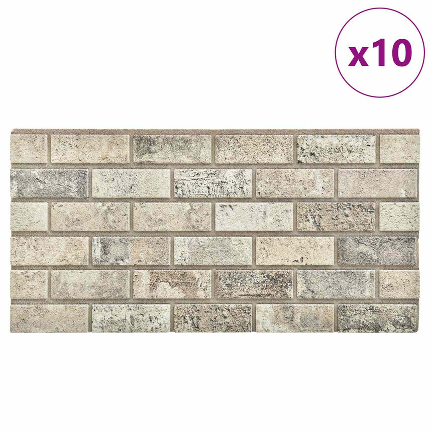 vidaXL Panneaux muraux 10 pcs Sable 100 x 50 cm Mousse EPS