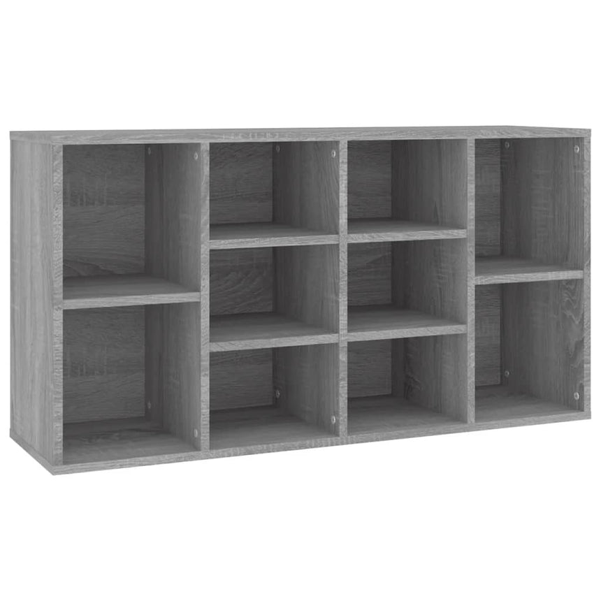 Schoenenbank 103X30X55 Cm Bewerkt Hout Eiken Grijs Sonoma