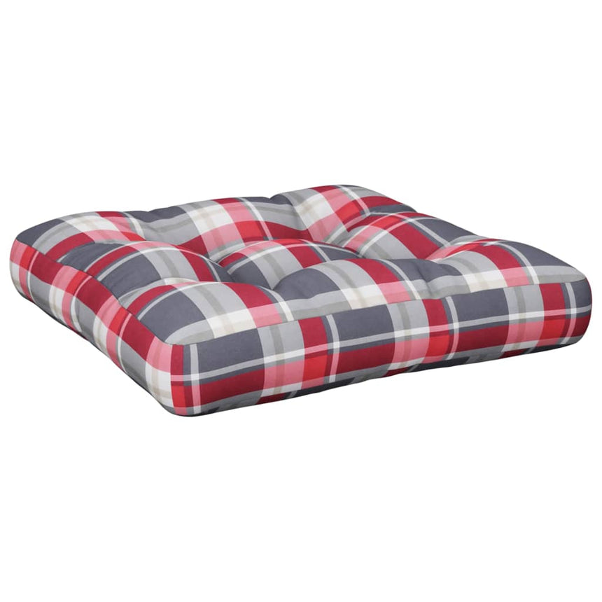Palletkussen Stof Ruitpatroon Rood Rood Ruitpatroon
