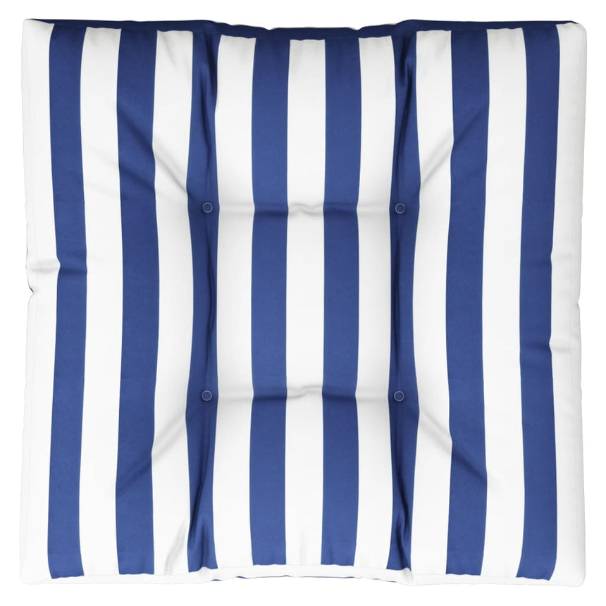 Palletkussen Gestreept Stof Blauw En Wit