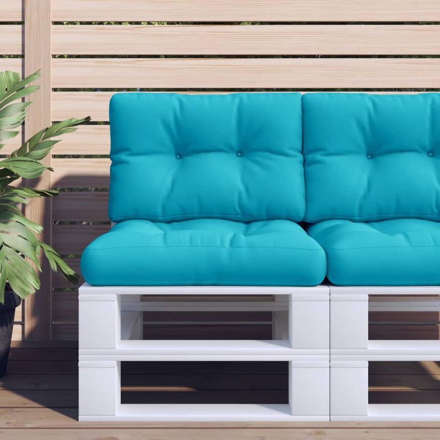 Palletkussens 2 St Stof Turquoise