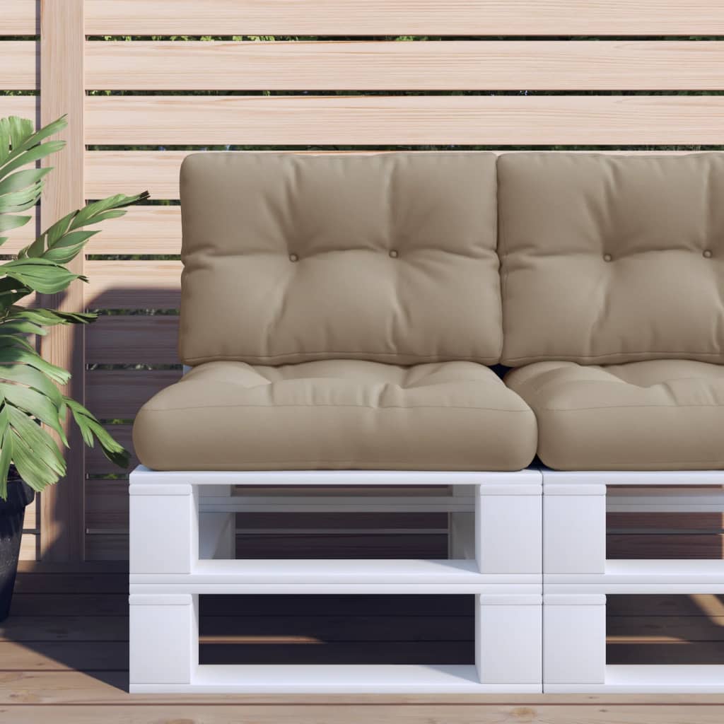 Palletkussens 2 St Stof Taupe