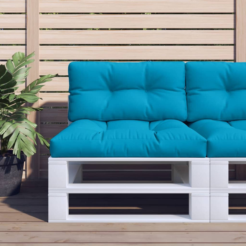 Palletkussens 2 St Stof Licht Blauw