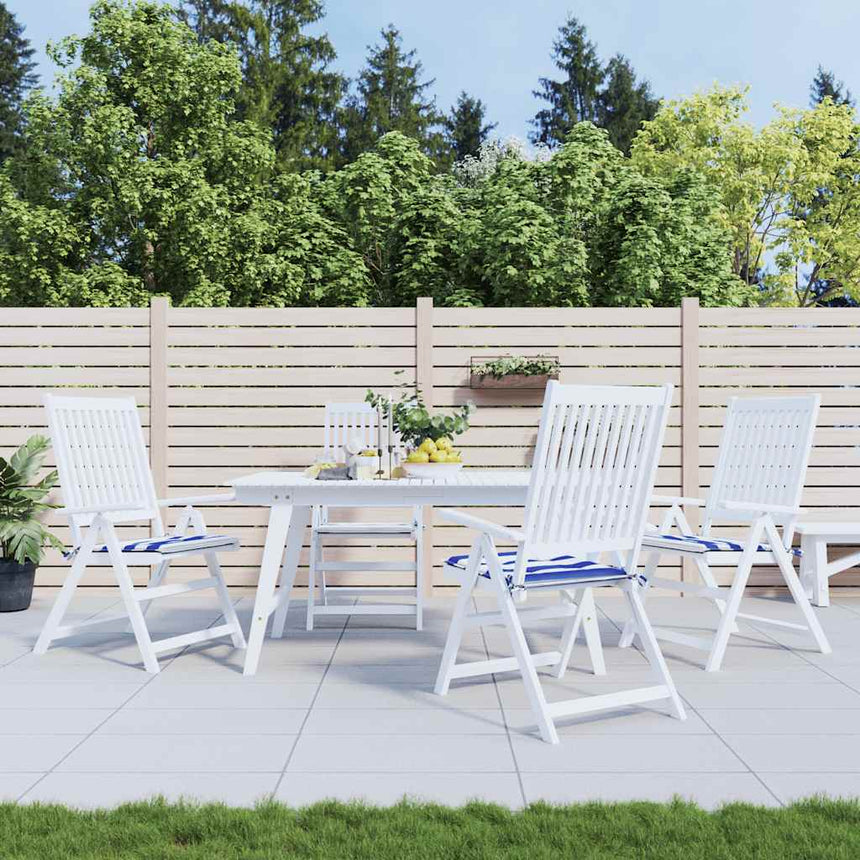 Tuinstoelkussens Gestreept Stof En Blauw En Wit