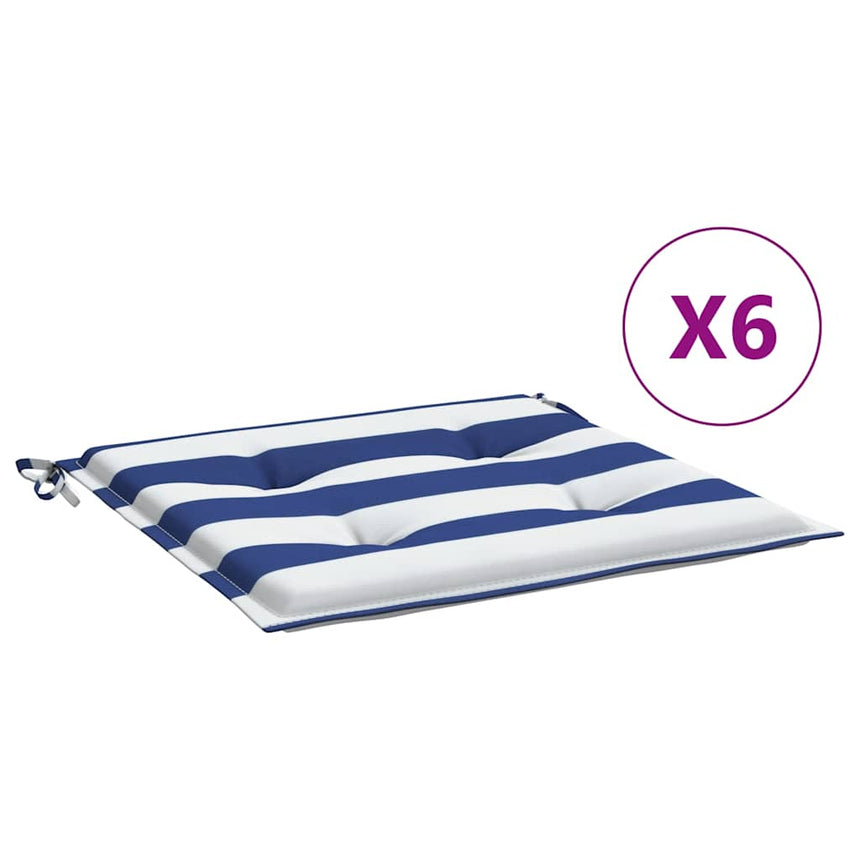Tuinstoelkussens Gestreept Stof En Blauw En Wit