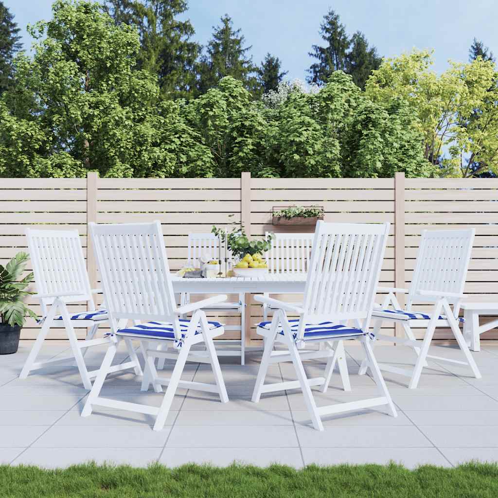 Tuinstoelkussens Gestreept Stof En Blauw En Wit