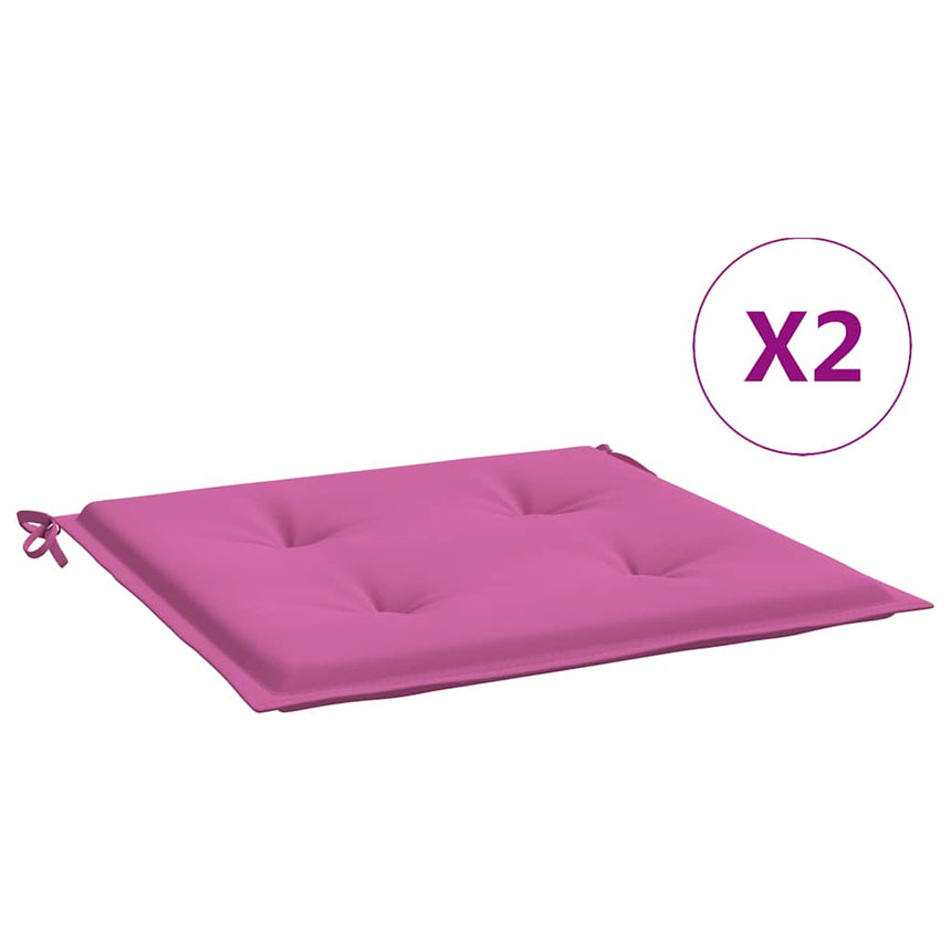 Tuinstoelkussens 2 St 50X50X4 Cm Stof Roze Multikleur