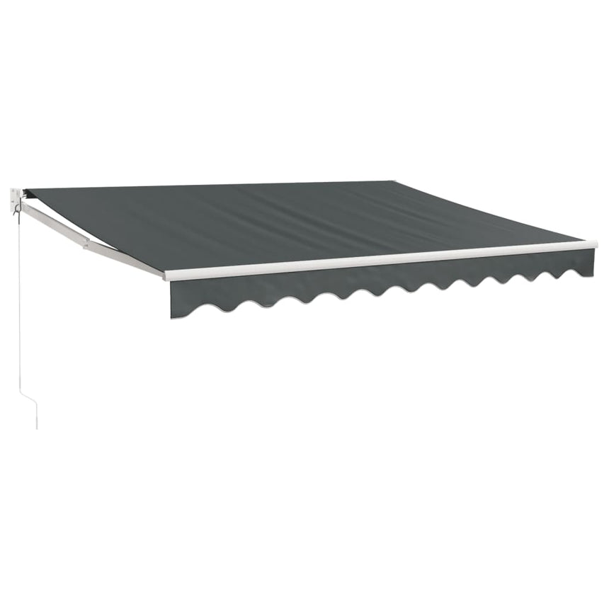 Luifel Uittrekbaar 3X2,5 M Stof En Aluminium Antracietkleurig Antracietkleurig (Wit Frame)