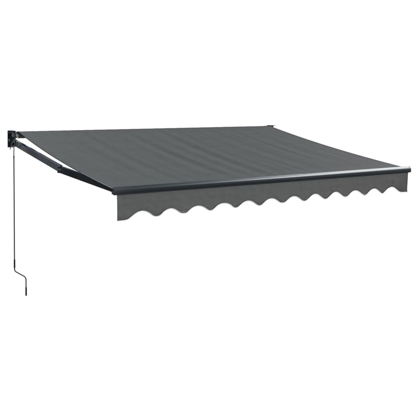 Luifel Uittrekbaar 3X2,5 M Stof En Aluminium Antracietkleurig Antraciet (Lijst Antraciet)