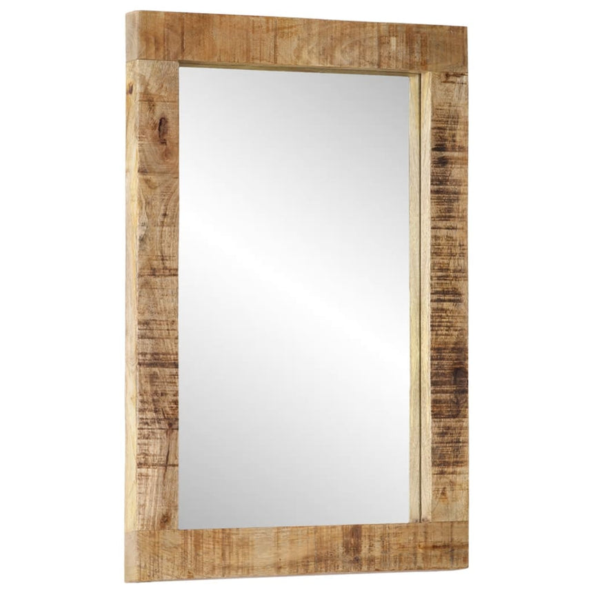 Spiegel 70X50 Cm Massief Mangohout En Glas