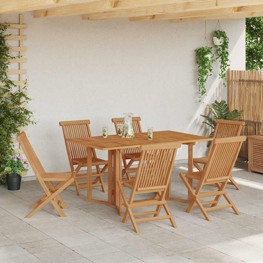 vidaXL Ensemble de salle à manger pour jardin 7 pcs Marron