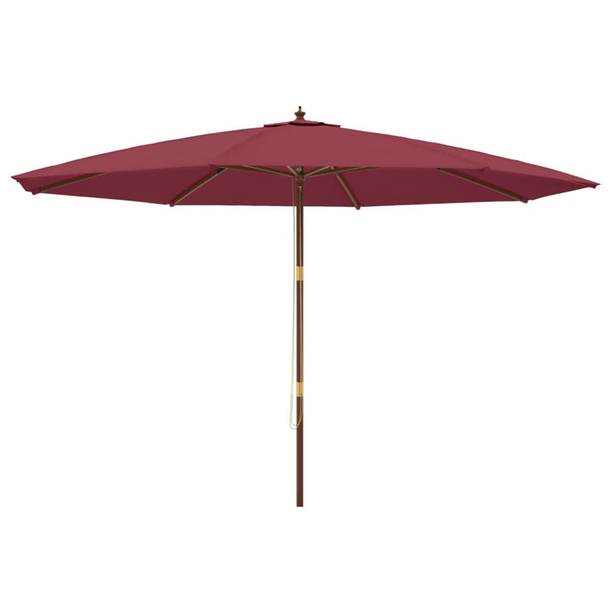 Parasol Met Houten Paal 400X273 Cm Bordeaux